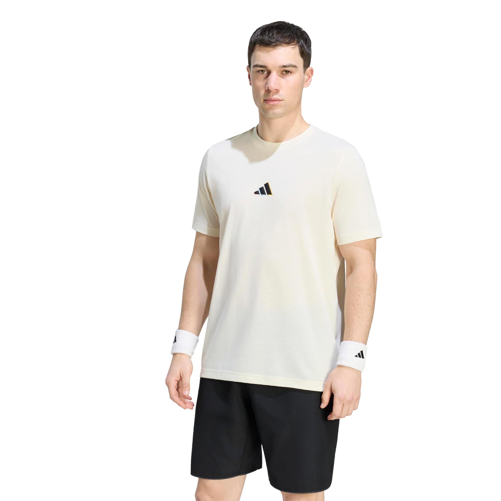 adidas T-shirt Hommes - crème, multicouleur