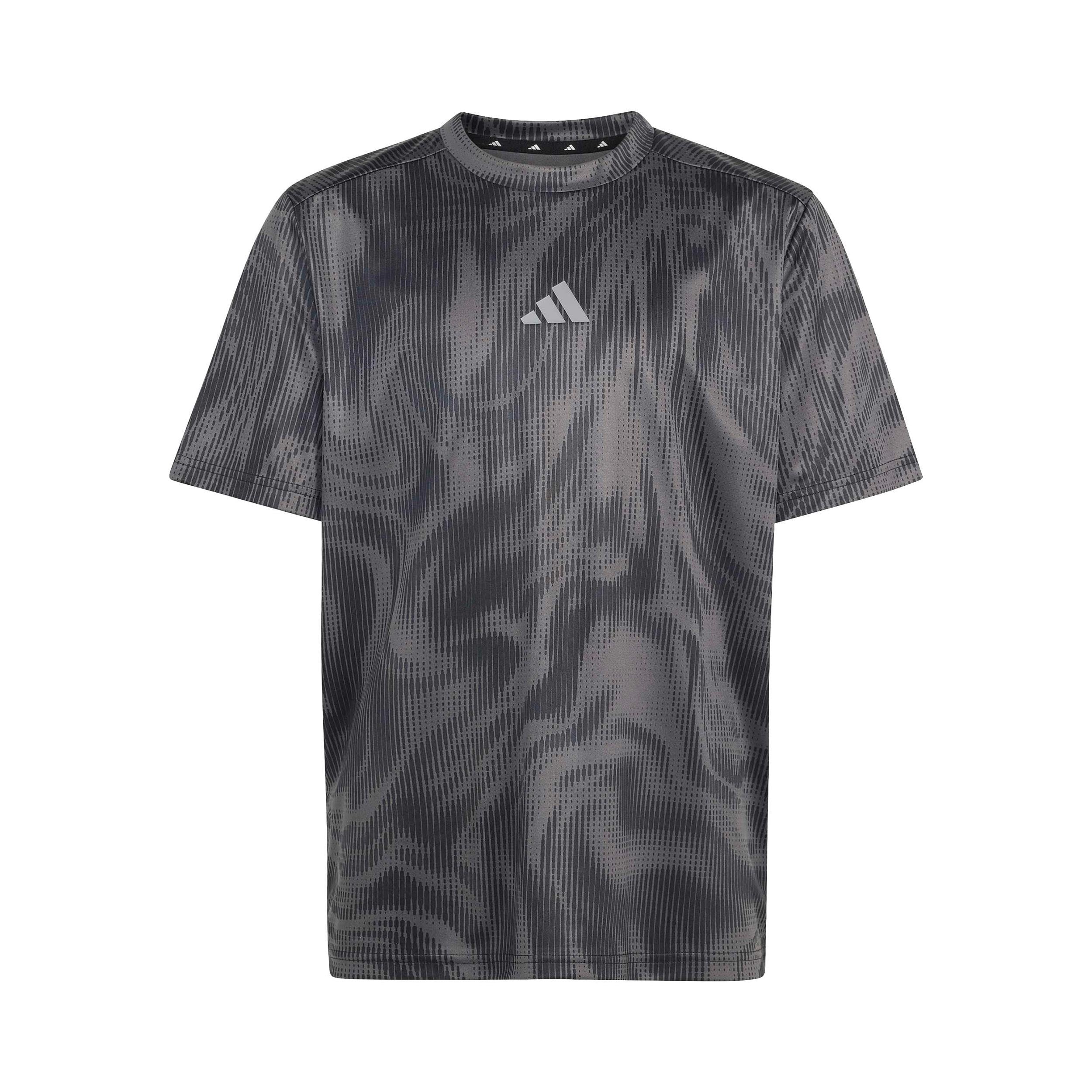 adidas Allover Graphik T-shirt Enfants - gris foncé, noir