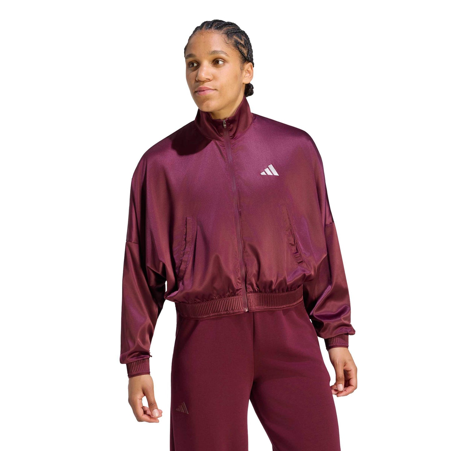 adidas Cover Trainingsjack Dames - wijnrood