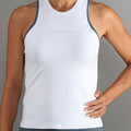 ESSENTIAL Tanktop Dames - wit, blauw