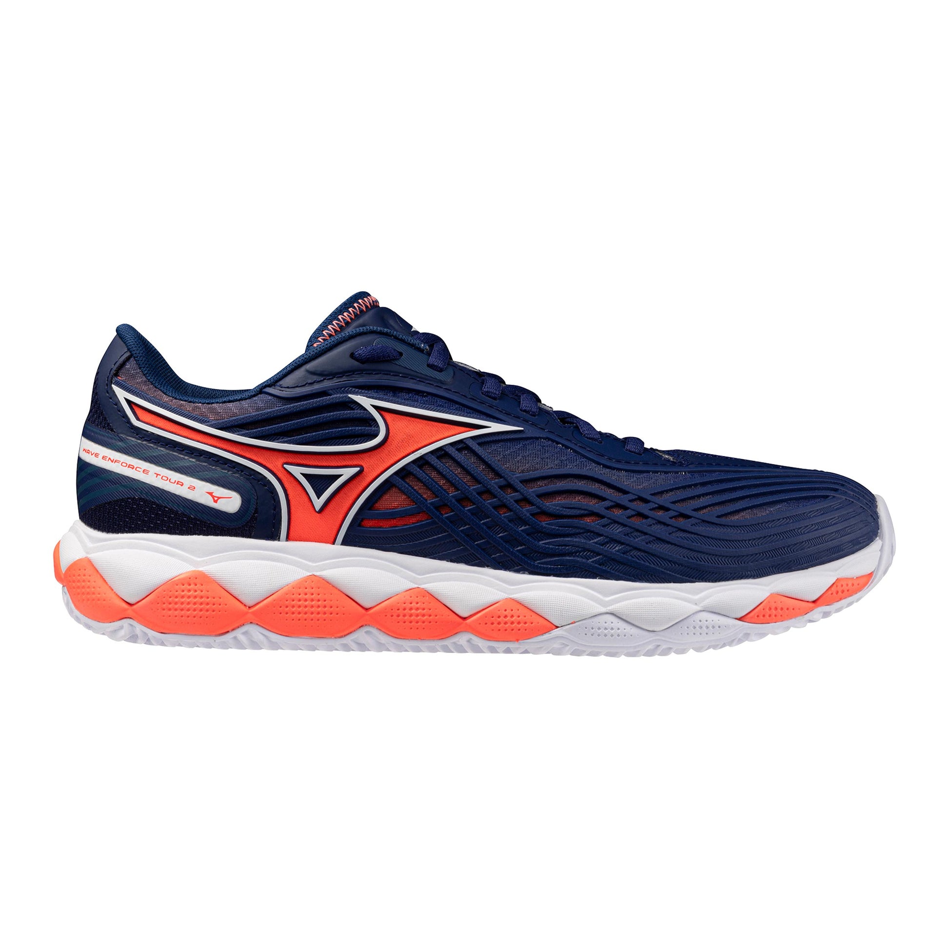 Mizuno Wave Enforce Tour 2 Chaussure terre battue Hommes - bleu foncé, orange