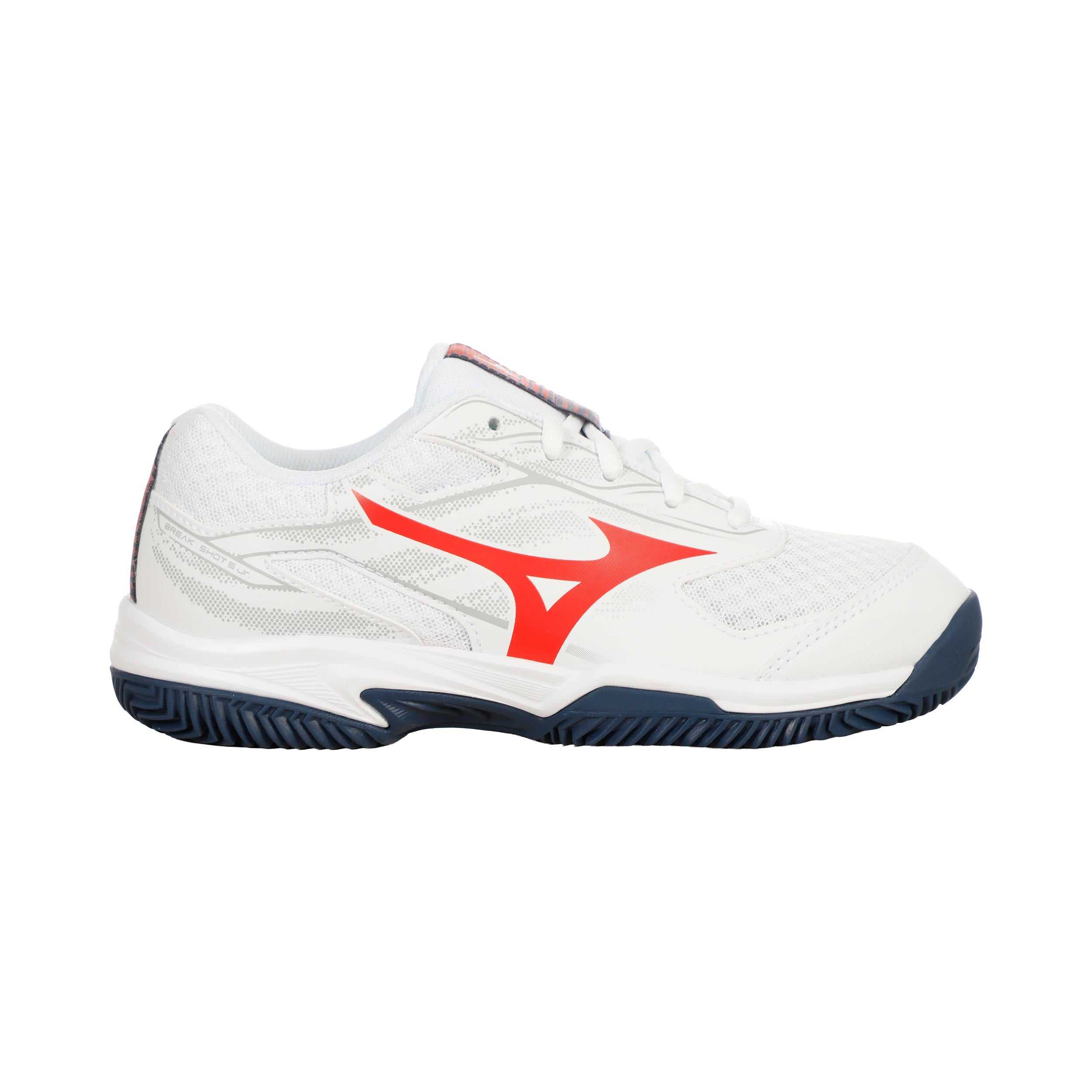 Mizuno Break Shot 5 Gravelschoen Kinderen - wit, oranje