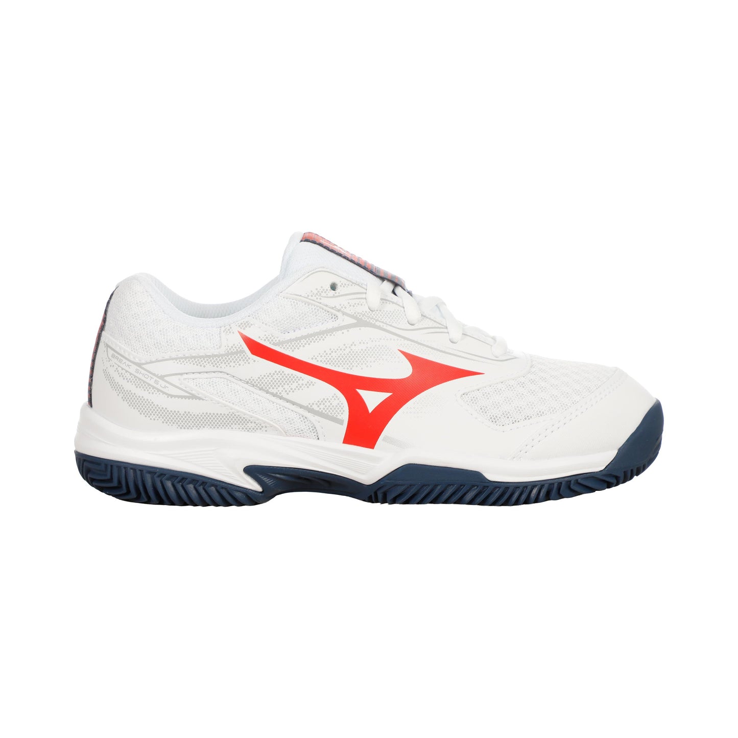Mizuno Break Shot 5 Gravelschoen Kinderen - wit, oranje