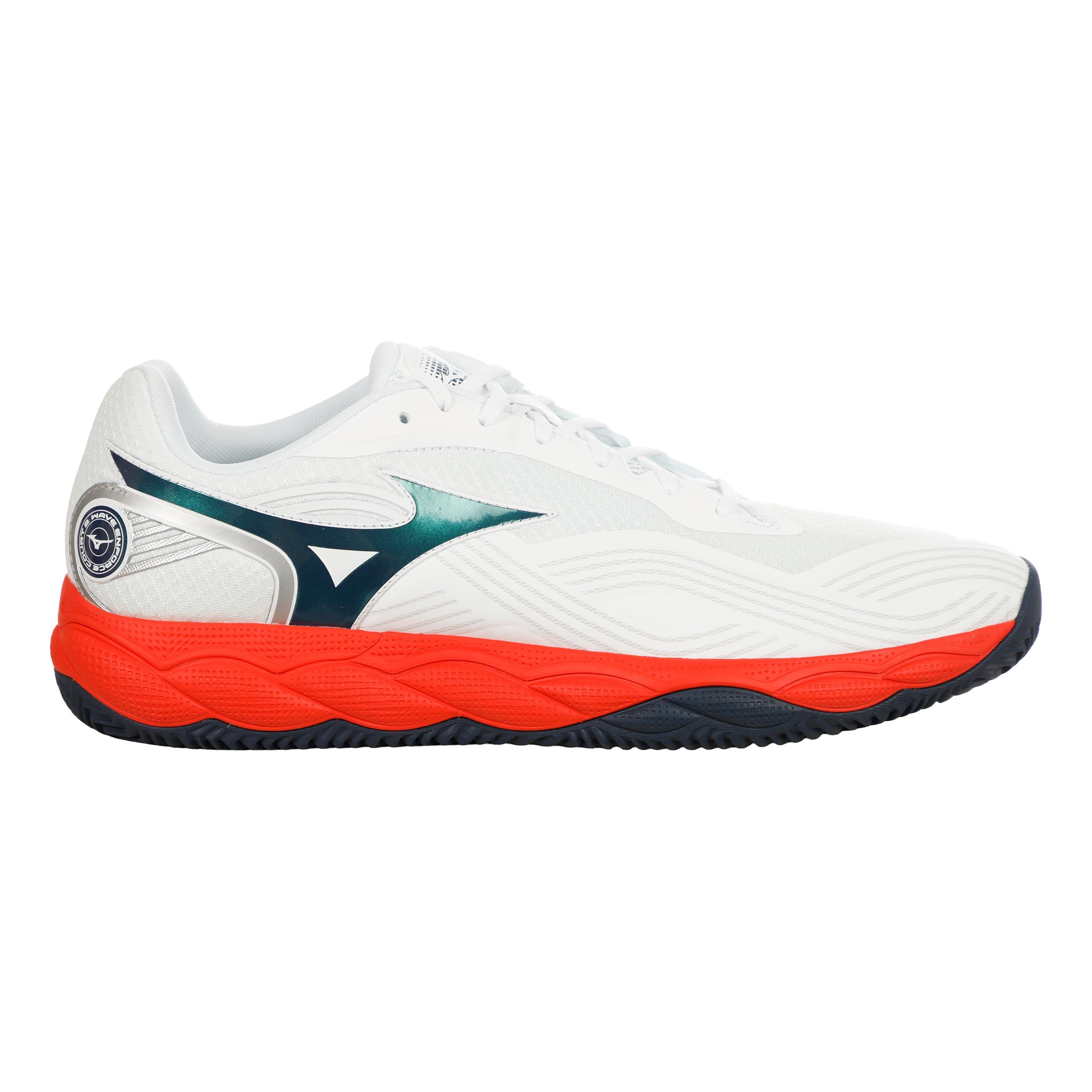 Mizuno Wave Enforce Court 2 Gravelschoen Heren - wit, blauw