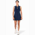 Tech Jurk Dames - donkerblauw, beige