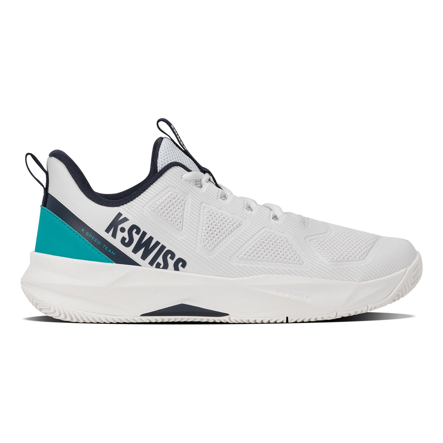 K-Swiss K-Speed Team Chaussure terre battue Hommes - blanc, turquoise
