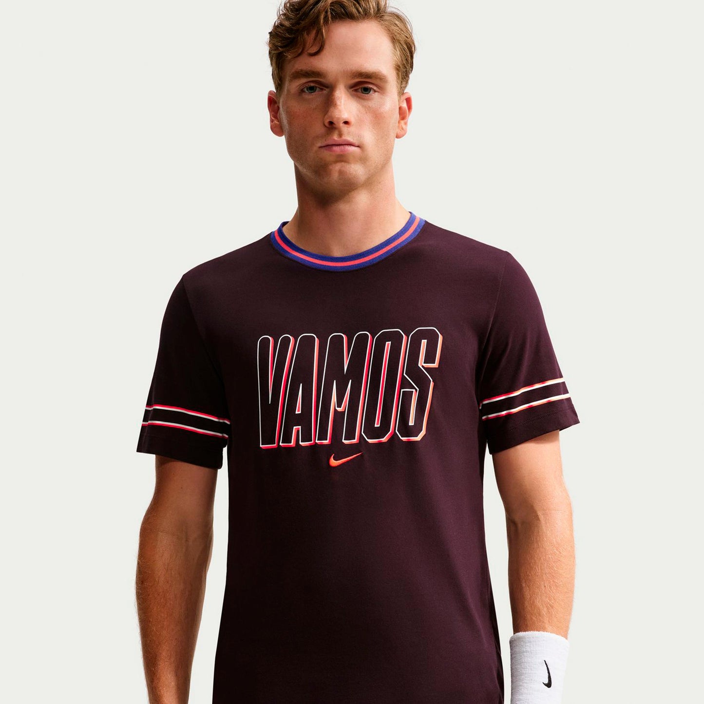 Nike Court Dri-Fit T-shirt Heren - wijnrood