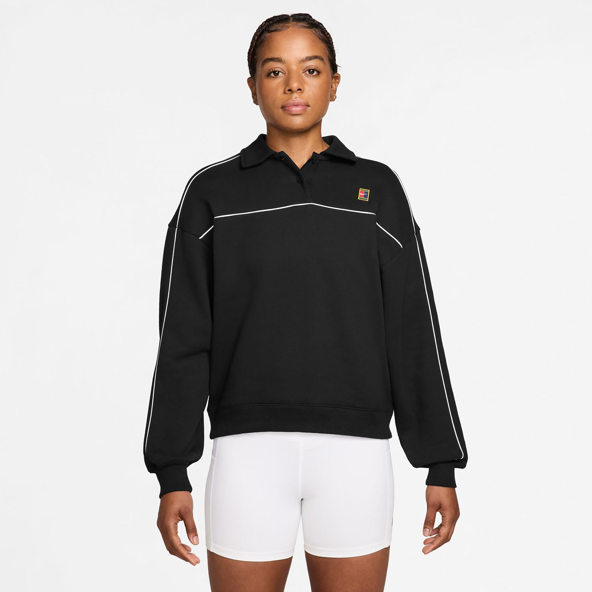 Nike Court Longsleeve Dames - zwart
