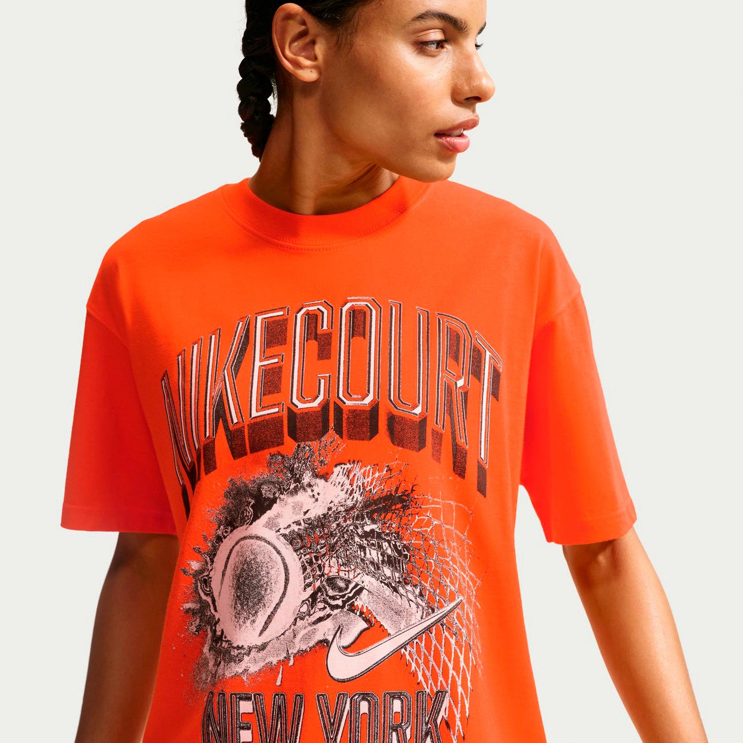 Nike Court Slam T-shirt Dames - oranje