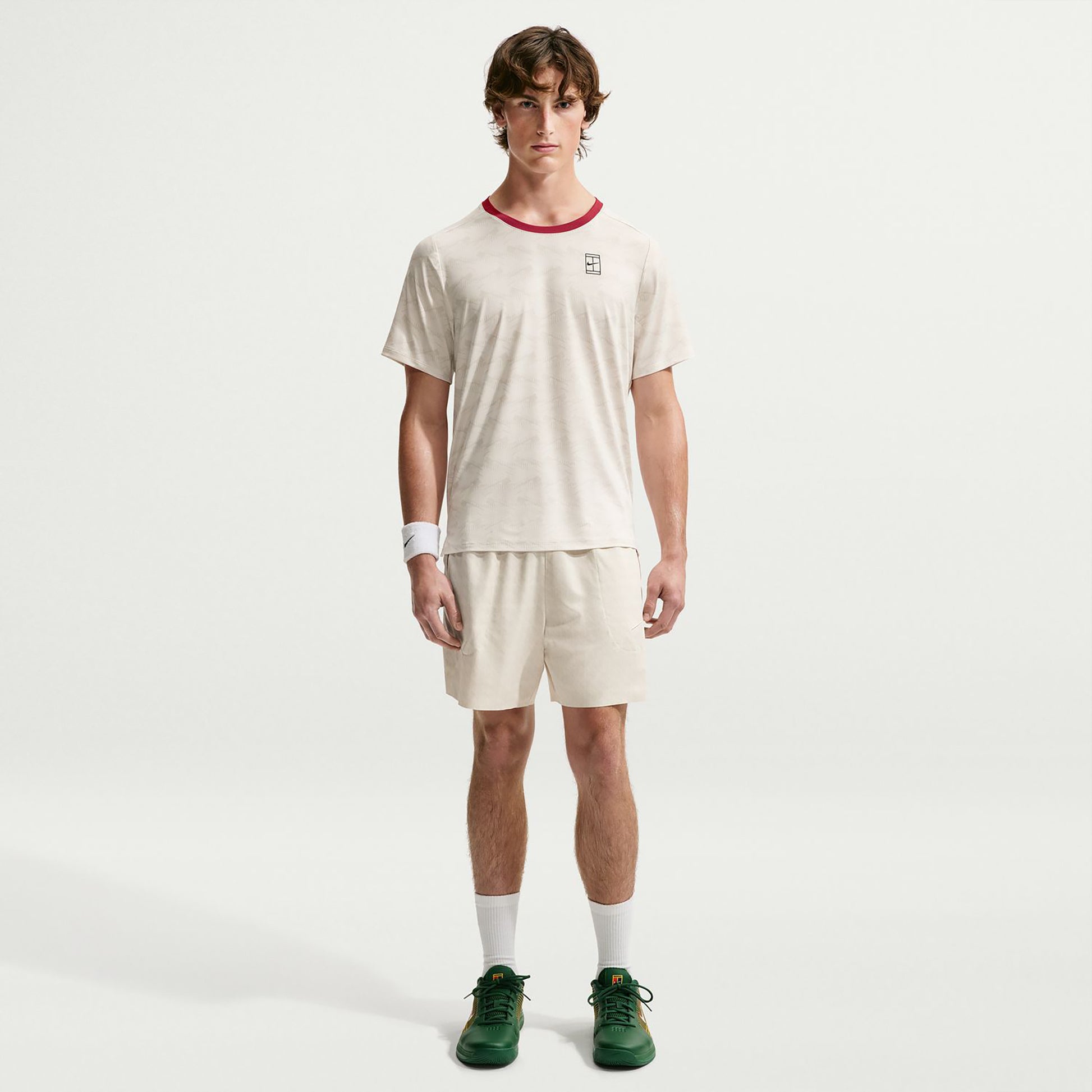 Nike Court Advantage T-shirt Hommes - crème, rouge