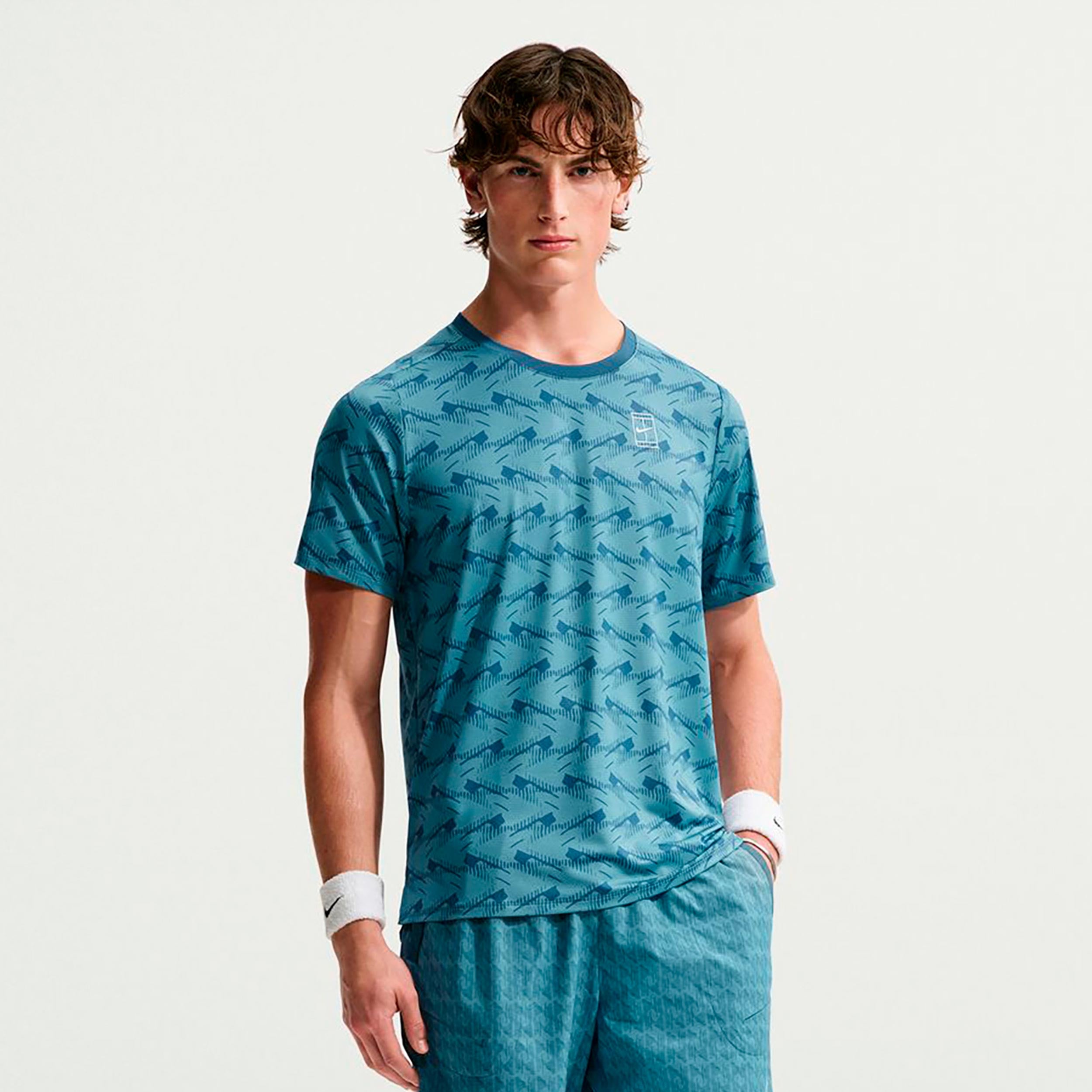 Nike Court Advantage T-shirt Hommes - bleu gris