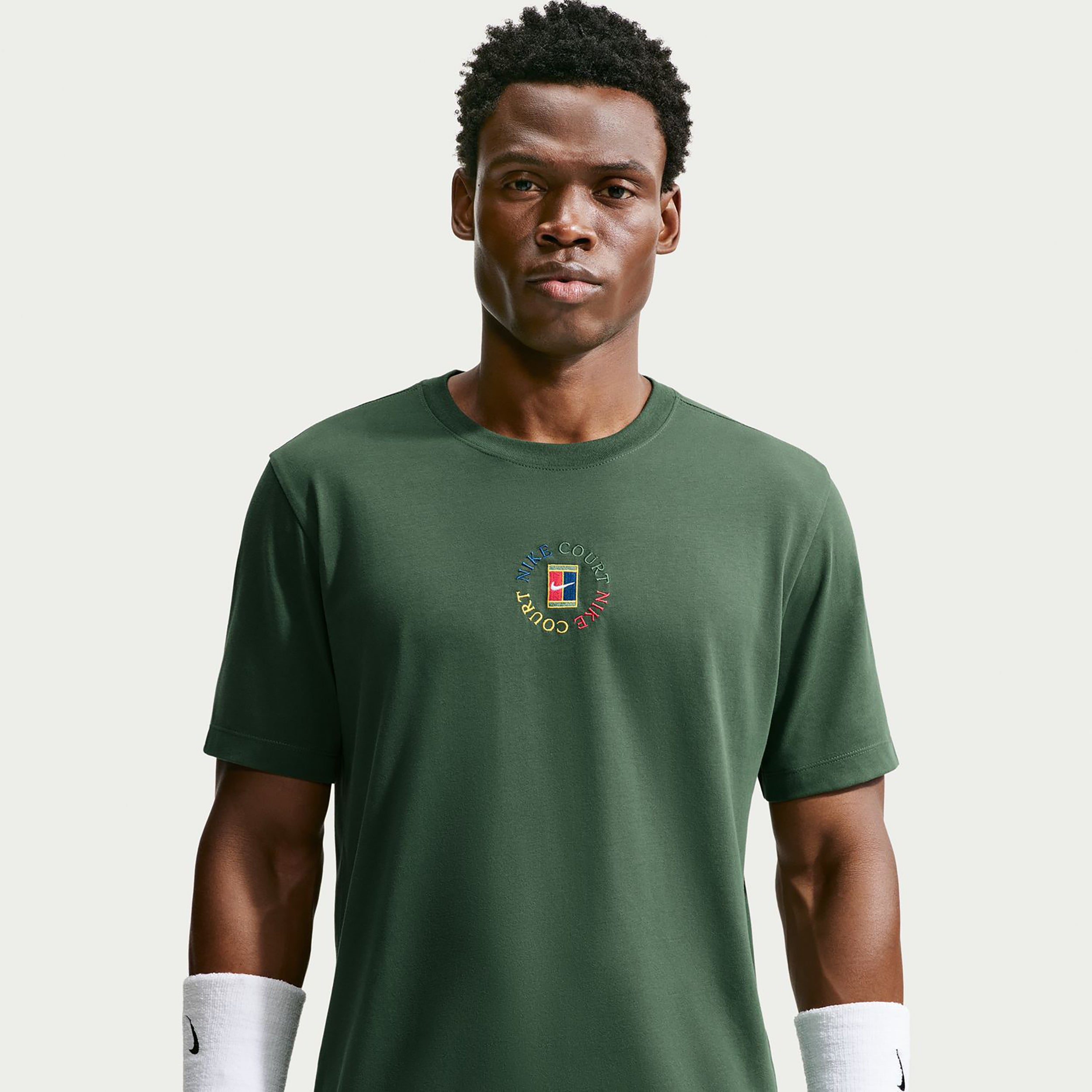 Nike Court T-shirt Hommes - vert foncé