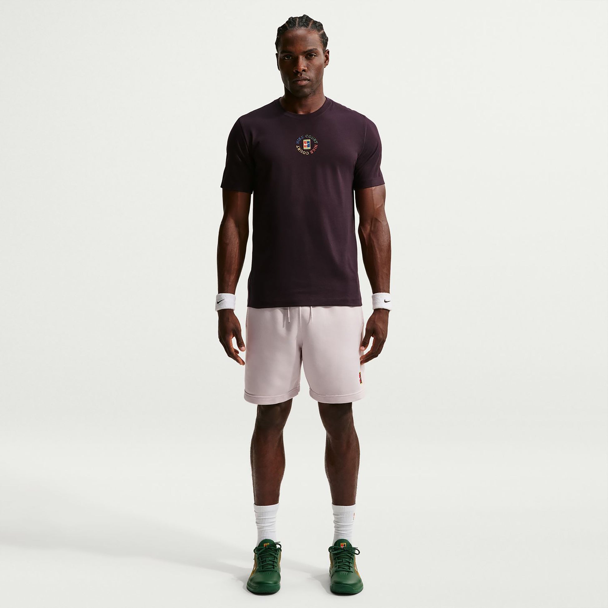 Nike Court T-shirt Hommes - rouge foncé
