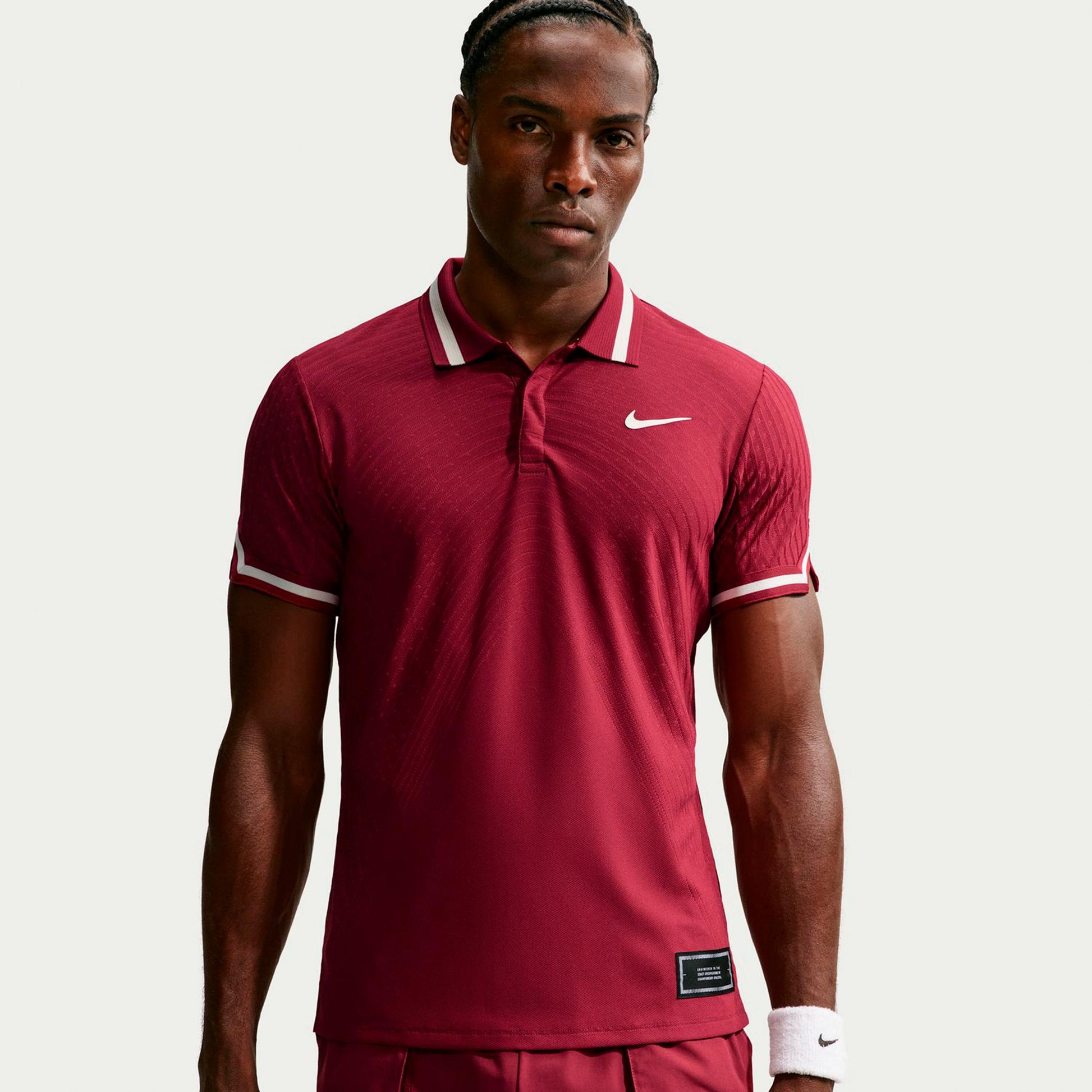 Nike Jannik Sinner Court Slam Polo Heren - wijnrood, crème