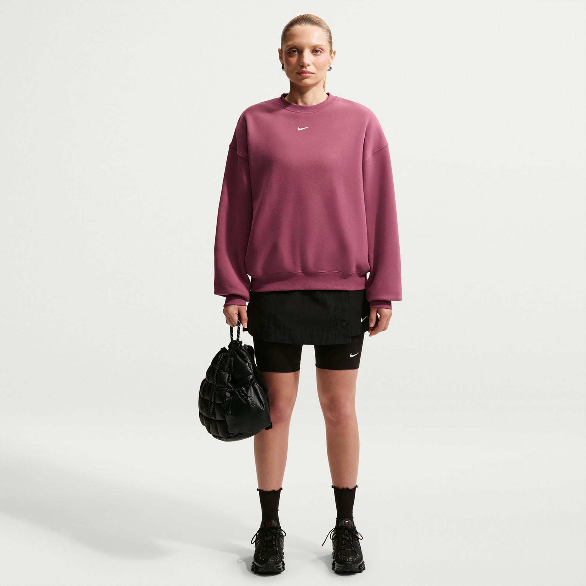 Nike Studio Fleece Sweat-shirt Femmes - mauve