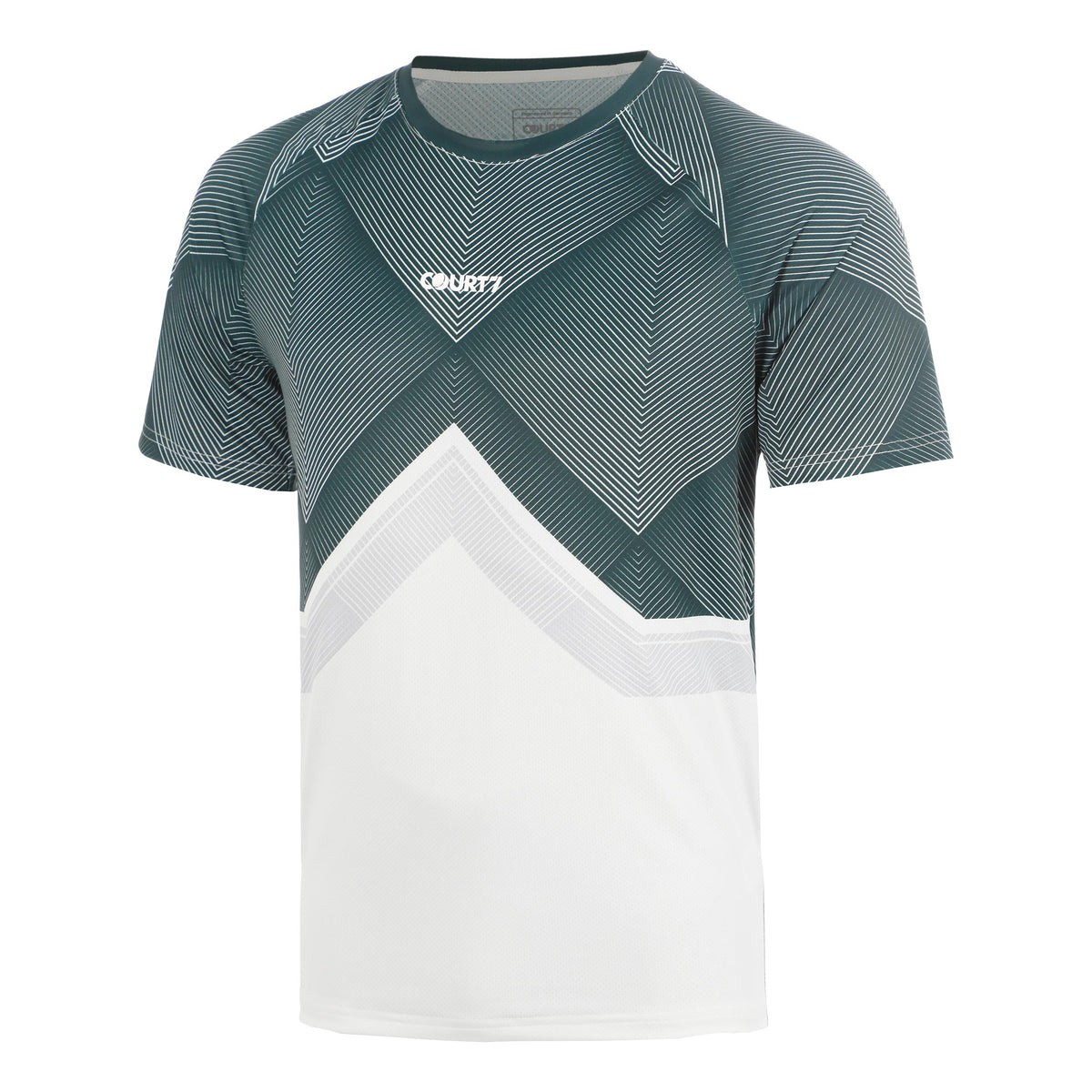 COURT7 Performance T-shirt Heren - groen, wit