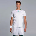 Pro T-shirt Heren - wit, blauwgroen
