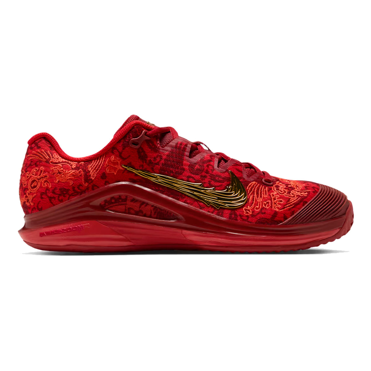 Nike Qinwen Zheng Zoom Vapor 12 Gravelschoen Dames-rood, goud