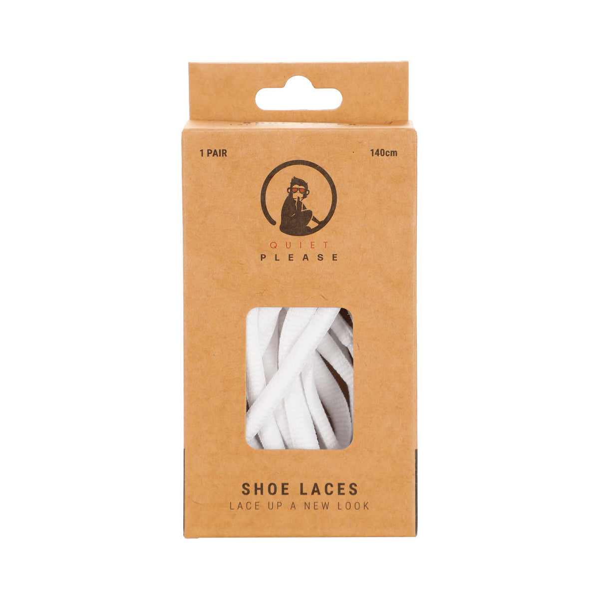 Quiet Please QP shoe laces 140cm Veters - wit