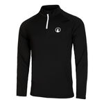 Quiet Please Tenniskleding Quiet Please Big Serve 1/4 Zip Longsleeve Heren-Zwart,Wit