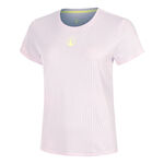Quiet Please Tenniskleding Quiet Please Mind Spin T-shirt Dames-Mauve,Geel