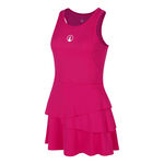 Quiet Please Tenniskleding Quiet Please Create Flounce Jurk Dames-Pink,Wit