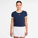 Nike T-shirt Nike Heritage T-shirt Dames-donkerblauw, crème