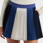 Original Penguin Kleding Original Penguin Micro Pleated Rok Dames-Blauw,Crème