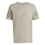 adidas Kleding adidas 3Stripes Regular T-shirt Heren-beige