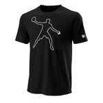 Wilson Kleding Wilson Bela Tech II T-shirt Heren-Zwart,Wit