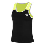 BB by Belen Berbel Kleding BB by Belen Berbel Shanghai Tanktop Dames-Zwart,Neongeel