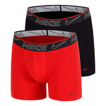 Nike Kleding Nike Elite Cotton Stretch Boxershort Verpakking 2 Stuks Heren-Zwart,Rood