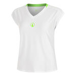 Quiet Please Kleding Quiet Please Wild Volley T-shirt Dames-Wit,Neongroen