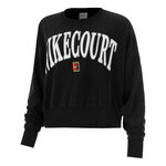 Nike Kleding Nike Court Heritage Fleece GFX Crew Sweatshirt Dames-Zwart