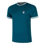 Quiet Please Kleding Quiet Please Create Break Ringer T-shirt Heren-Petrolblauw,Wit