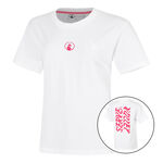 Quiet Please Kleding Quiet Please Create Wavy Boyfriend T-shirt Dames-Wit,Pink