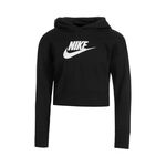 Nike Kleding Nike French Terry Club Cropped Sweater met capuchon Meisjes - zwart, wit