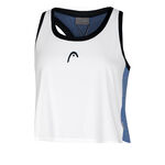 HEAD Kleding HEAD Play Crop Tanktop Dames-Wit,Blauw-grijs