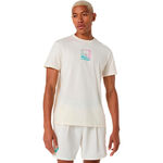 ASICS Tenniskleding ASICS Court Core Graphic T-shirt Heren-cr&egrave;me, veelkleurig