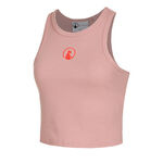 Quiet Please Kleding Quiet Please Crossroad Ribbed Tanktop Dames-Oud Roze,Rood