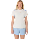 ASICS Kleding ASICS Core T-shirt Dames-Crème,Blauw-grijs