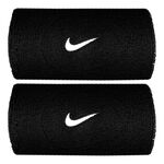 Nike Kleding Nike Swoosh Classic Doublewide Zweetband Unisex - zwart, wit