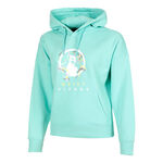 Quiet Please Kleding Quiet Please Wild Sketchy Sweater Met Capuchon Dames-Turkoois,Veelkleurig
