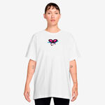 Nike T-shirt Nike Dri-Fit Slam Oversize T-shirt Dames-wit