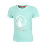 Quiet Please Kleding Quiet Please Wild Baseline Logo T-shirt Meisjes-Turkoois,Veelkleurig