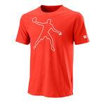 Wilson Kleding Wilson Bela Tech II T-shirt Heren-Oranje,Wit