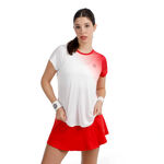 BIDI BADU Tenniskleding BIDI BADU Crew Fade 2.0 T-shirt Dames-rood, wit
