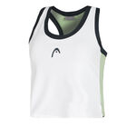 HEAD Kleding HEAD Play Crop Tanktop Dames-Wit,Donkerblauw