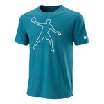 Wilson Kleding Wilson Bela Tech II T-shirt Heren-Blauw,Wit