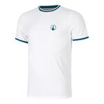 Quiet Please Kleding Quiet Please Create Break Ringer T-shirt Heren-Wit,Petrolblauw